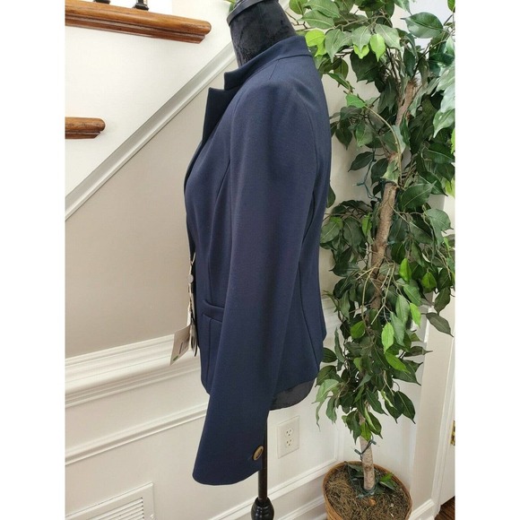 Emporio Armani Women's Solid Viscose One Button Single Breasted Blazer Size 46 - Picture 7 of 12